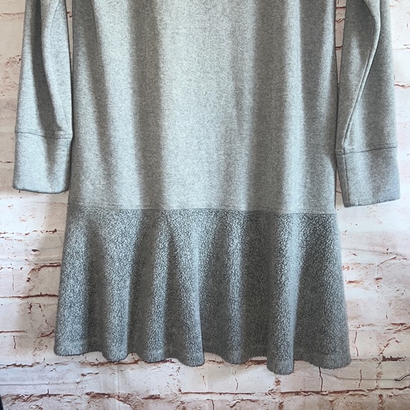 Cabi Flashdance jersey sweater drop waist dress 3459 grey S two tone soft knit - Picture 10 of 12